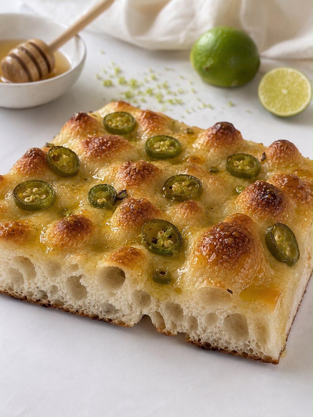 Jalapeno Focaccia Focaccia with Jalapeño, Lime & Honey - Image 1