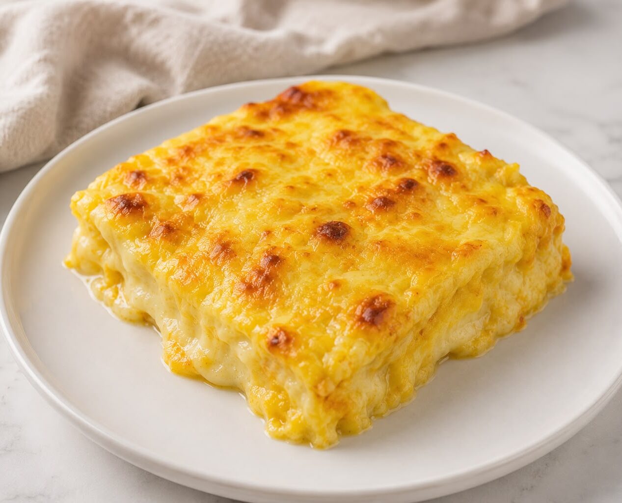 Saffron Lasagna Saffron Mac & Cheese Lasagna with Provolone & Cheddar - Image 1