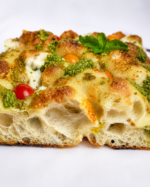Pesto, Burrata & Cherry Tomatoes Focaccia - Image 3